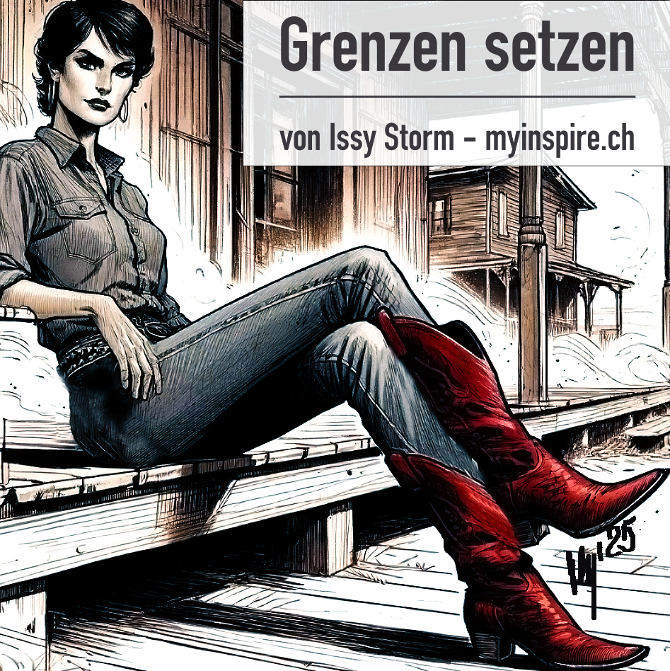 Issy Storm sitzt auf der Veranda und hält Wache.